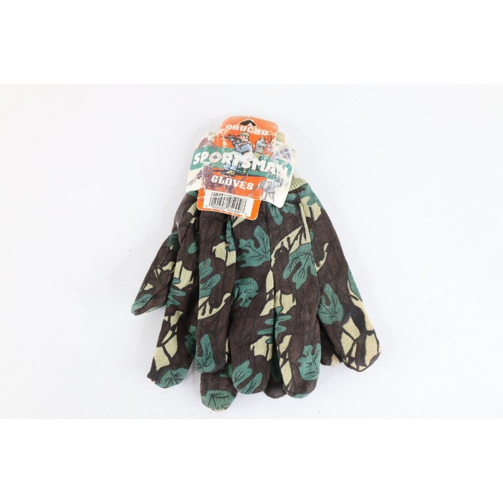 Deadstock Vtg 70s 80s Streetwear Hunting Camouflage Sportsman Gloves Large USA